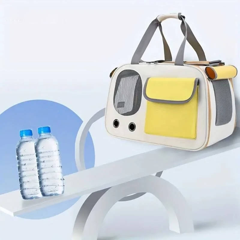 Airline Approved Pet Carrier for Cats and Small Dogs – Comfortable, Spacious, and Breathable Design with Adjustable Shoulder Strap