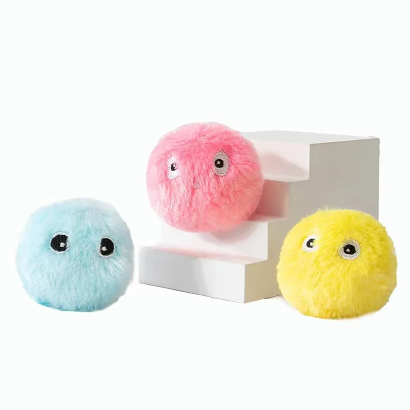 1/3Pcs Interactive Ball Smart Cat Dog Toys Plush Electric Catnip Training Toy Kitten Touch Sounding Pet Product Squeak Toy Ball