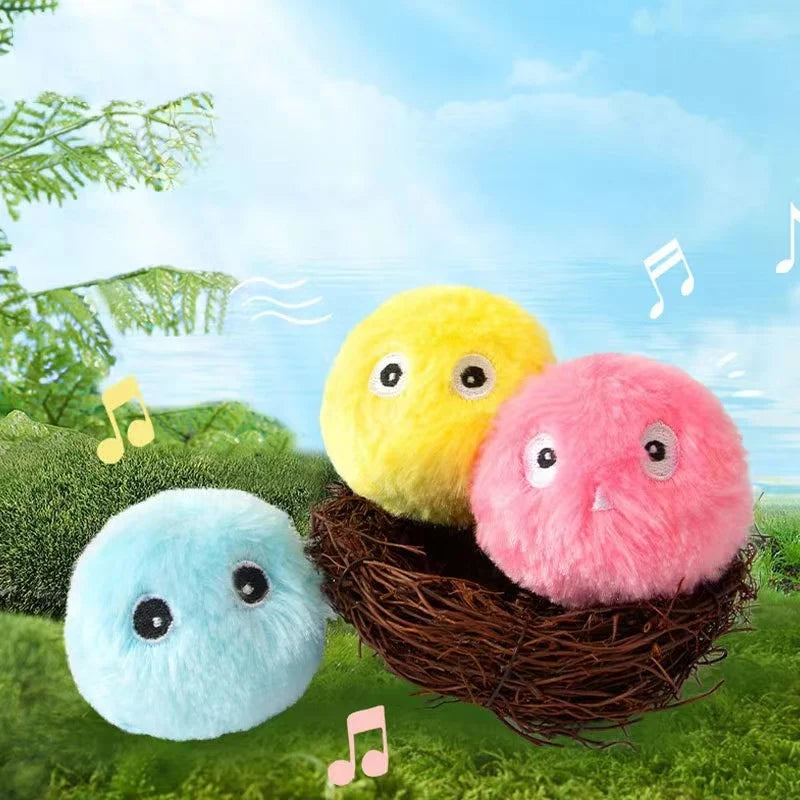 1/3Pcs Interactive Ball Smart Cat Dog Toys Plush Electric Catnip Training Toy Kitten Touch Sounding Pet Product Squeak Toy Ball