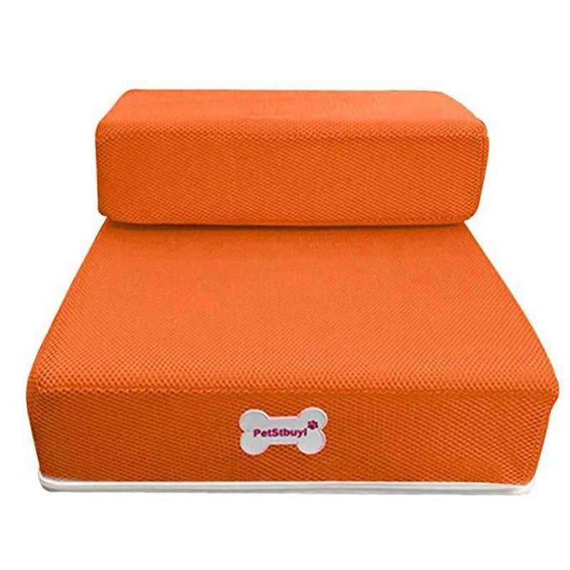 Luxora 2-Step Dog Stairs for Bed – Anti-Slip, Removable Pet Steps for Small Dogs & Cats