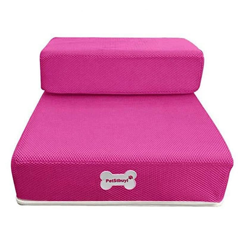 Luxora 2-Step Dog Stairs for Bed – Anti-Slip, Removable Pet Steps for Small Dogs & Cats