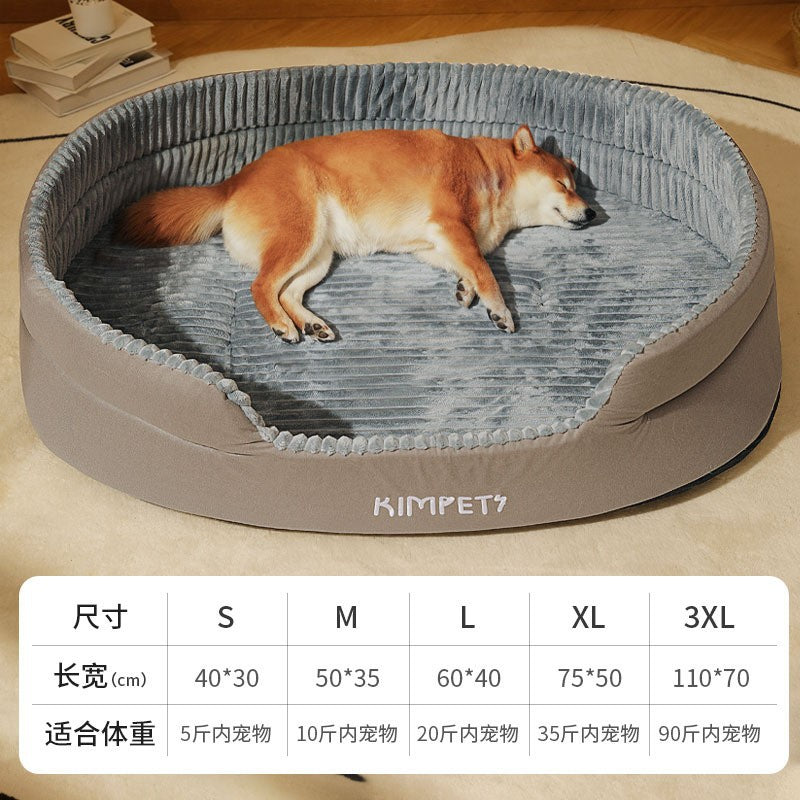 Autumn and Winter Dog Kennel, Warm and Thickeneded Dog Bed, Runway Nest, Double-Sided Mat, Cat Bed, Cat Nest, Universal Pet Supplies for All Seasons