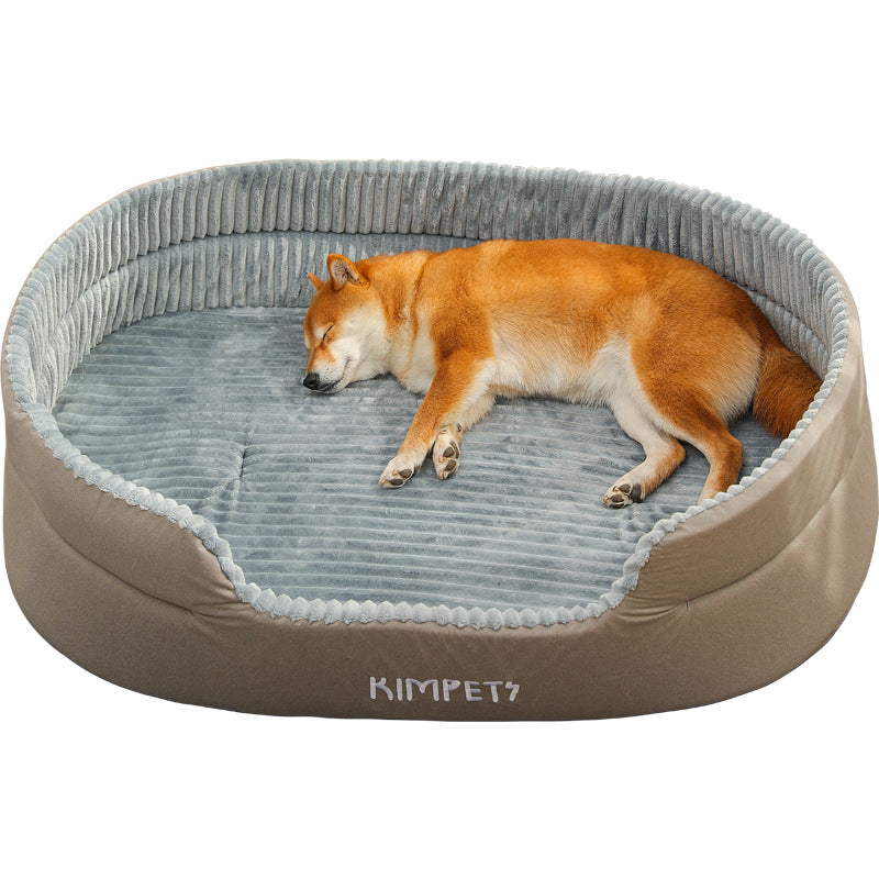 Autumn and Winter Dog Kennel, Warm and Thickeneded Dog Bed, Runway Nest, Double-Sided Mat, Cat Bed, Cat Nest, Universal Pet Supplies for All Seasons