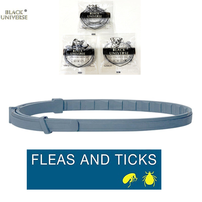 Flea collar for pets, dogs and cats, to deworm and prevent fleas
