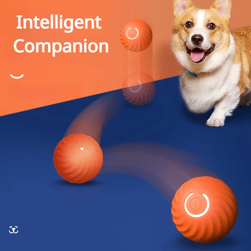 1pcs Dog Toys Intelligent Gravity Jump Ball Rechargeable Bite-Resistant Rolling Ball Cat And Dog Chase Interactive Pet Toys