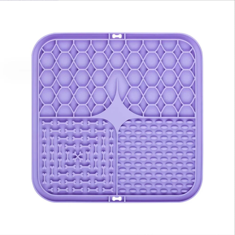 Pet Lick Silicone Mat Dogs Pet Slow Food Plate for Dog Bathing Distraction Silicone Dog Sucker Food Training Dog Feeder Supplies