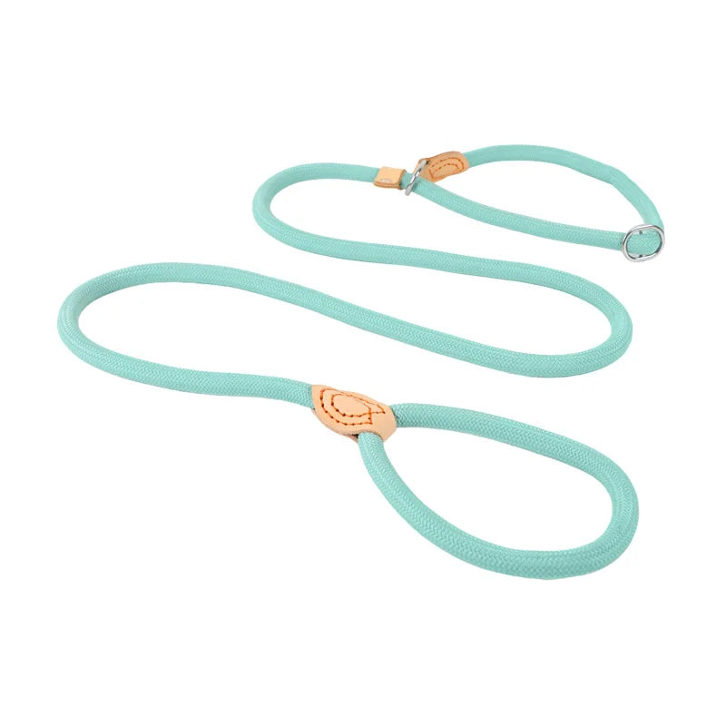 Premium Braided Adjustable Slip Lead Leash for Training & Control
