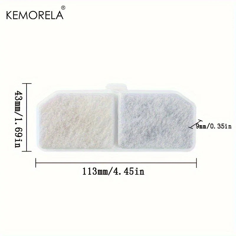 Replacement Filters Cat Water Fountain Filters Element for Stainless Steel Cat Water Fountain Activated Carbon Sponges Filters