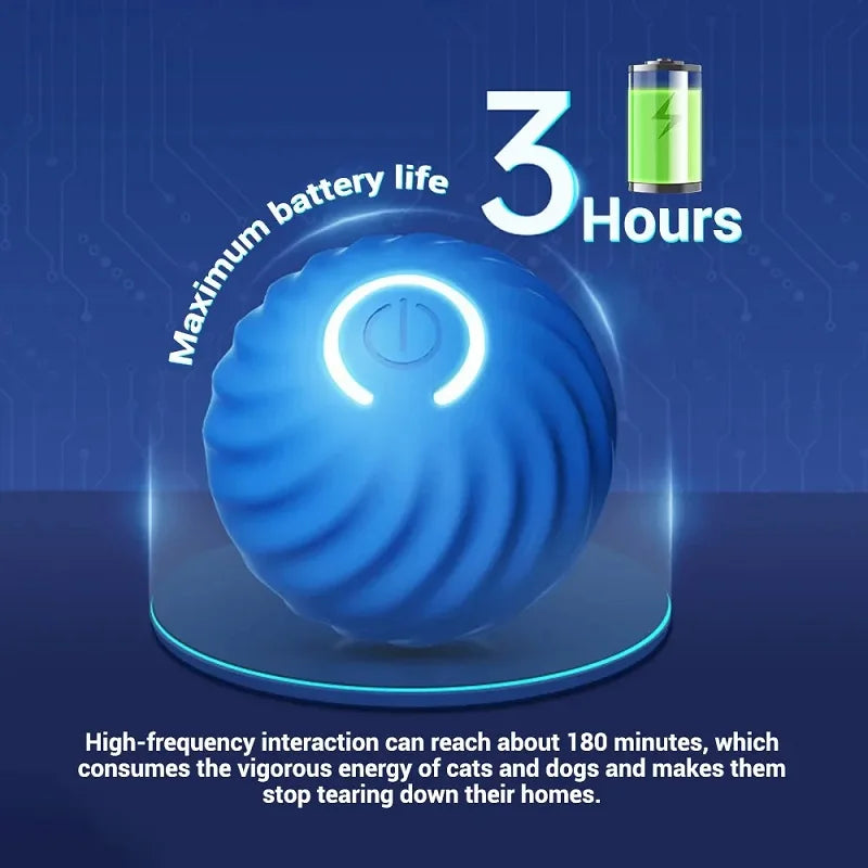 1pcs Dog Toys Intelligent Gravity Jump Ball Rechargeable Bite-Resistant Rolling Ball Cat And Dog Chase Interactive Pet Toys
