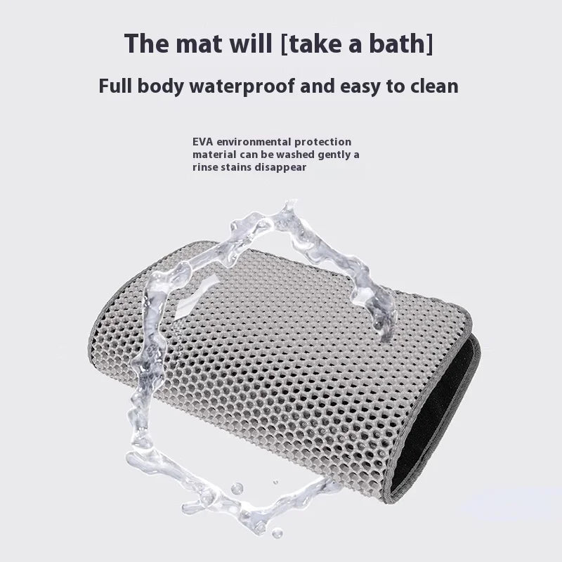 Extra Large Cat Litter Mat Heavy Duty Waterproof 2 Layer Non Slip Washable Pet Floor Protector Litter Box Sand Stopper