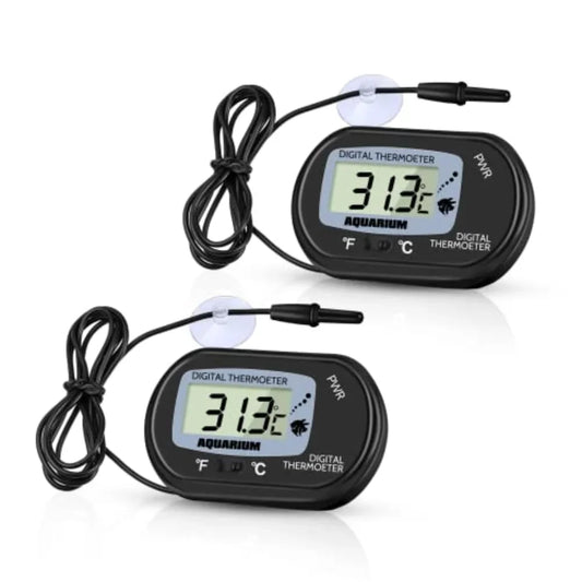 2/4pcs Fish Tank Thermometer with Suction Cup Temperature Sensor LCD Digital Aquarium Water Temp Detector Aquatic Tool