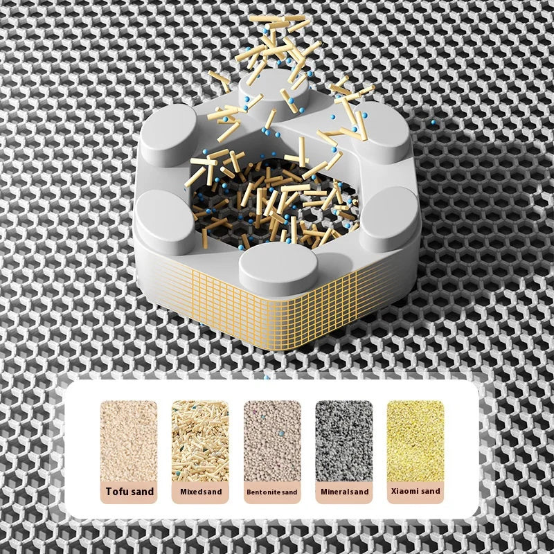 Extra Large Cat Litter Mat Heavy Duty Waterproof 2 Layer Non Slip Washable Pet Floor Protector Litter Box Sand Stopper