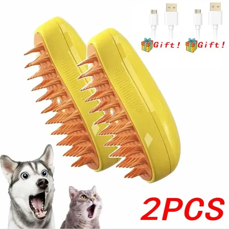 Steam Brush for Cats Soft Electric Water Jet Pet Comb Silicone Hair Remover Dog Brush Pet Grooming Supplies Products Home
