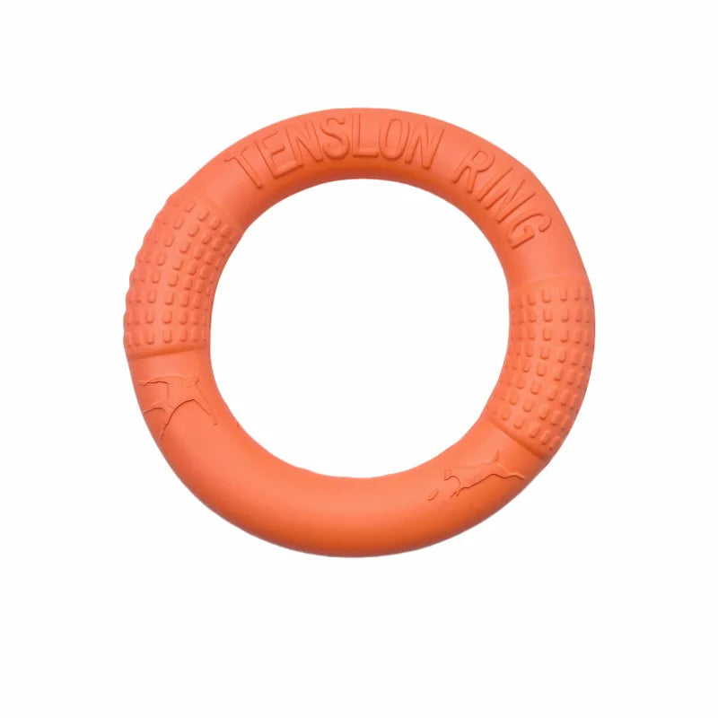 1pc Orange Dog Toys Pet Flying Disk Training Ring Puller EVA Interactive Training Ring Puller Resistant for Dogs