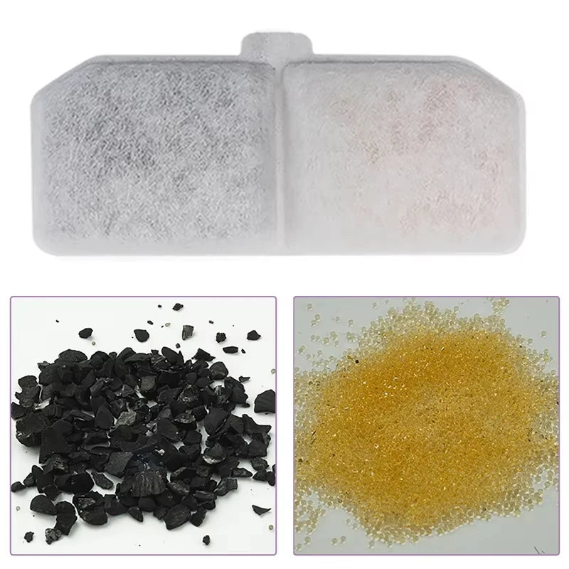 Replacement Filters Cat Water Fountain Filters Element for Stainless Steel Cat Water Fountain Activated Carbon Sponges Filters