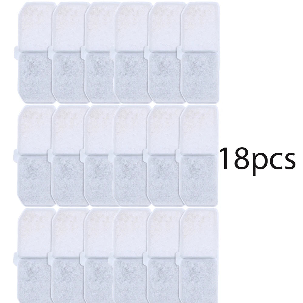 Replacement Filters Cat Water Fountain Filters Element for Stainless Steel Cat Water Fountain Activated Carbon Sponges Filters