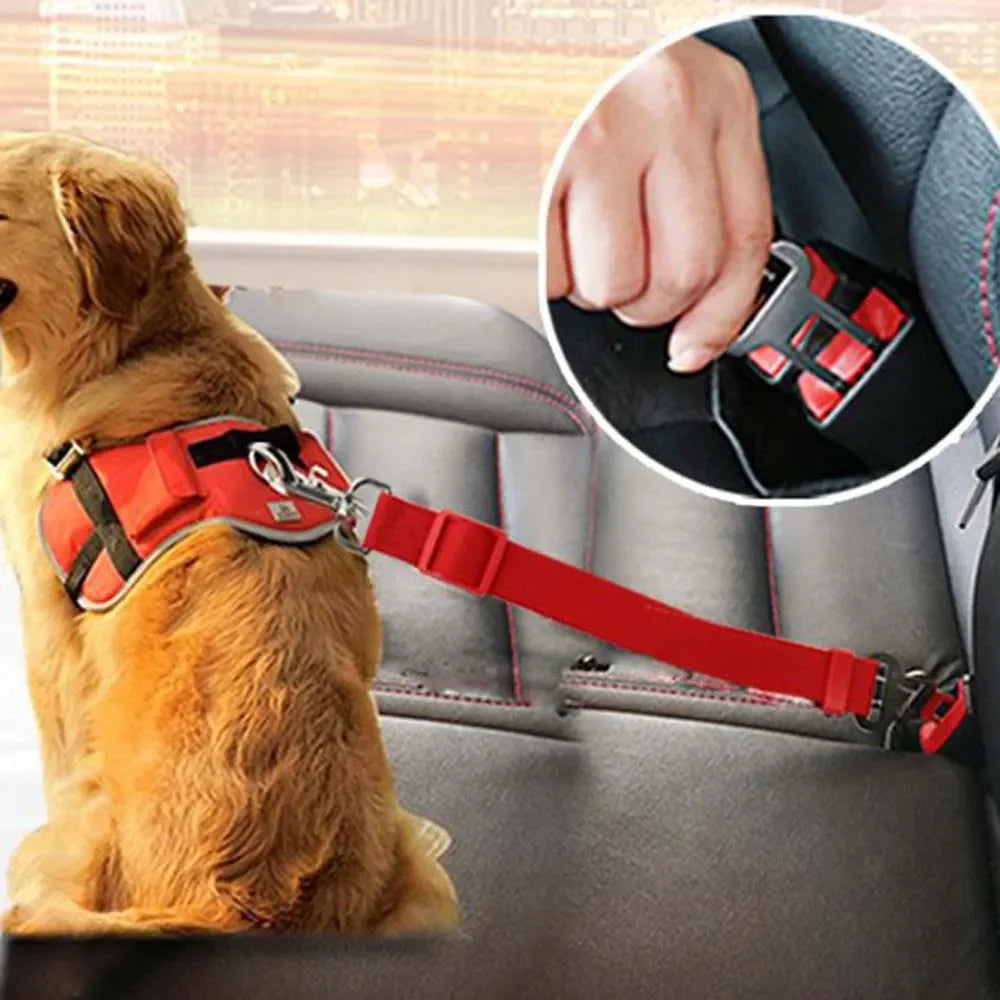New Dog Car Seat Belt Safety Protector Travel Pets Accessories Dog Leash Collar Breakaway Solid Car Harness Pet Car Seat Belts