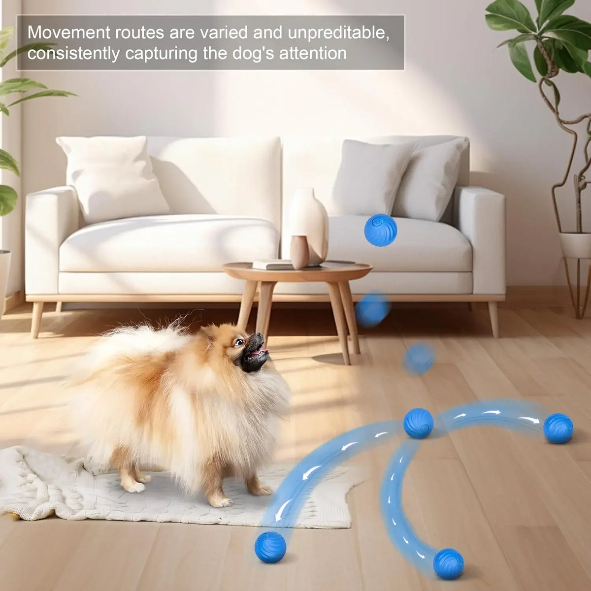 1pcs Dog Toys Intelligent Gravity Jump Ball Rechargeable Bite-Resistant Rolling Ball Cat And Dog Chase Interactive Pet Toys