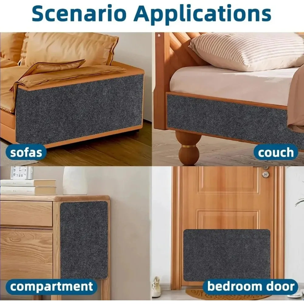 Trimmable Cat Scratching Mat Self-Adhesive Carpet Mat Pad Anti Cat Scratcher Furniture Couch Corner Indoor Sofa Wall Protector