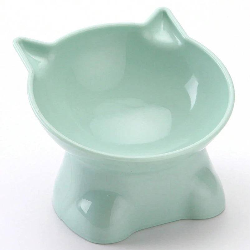 Cute cat bowl tilted high-legged cat bowl cat eating bowl cat food bowl black water bowl cat food bowl dog bowl