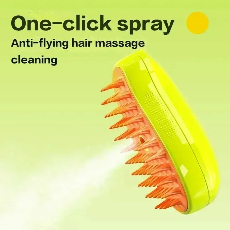 Steam Brush for Cats Soft Electric Water Jet Pet Comb Silicone Hair Remover Dog Brush Pet Grooming Supplies Products Home