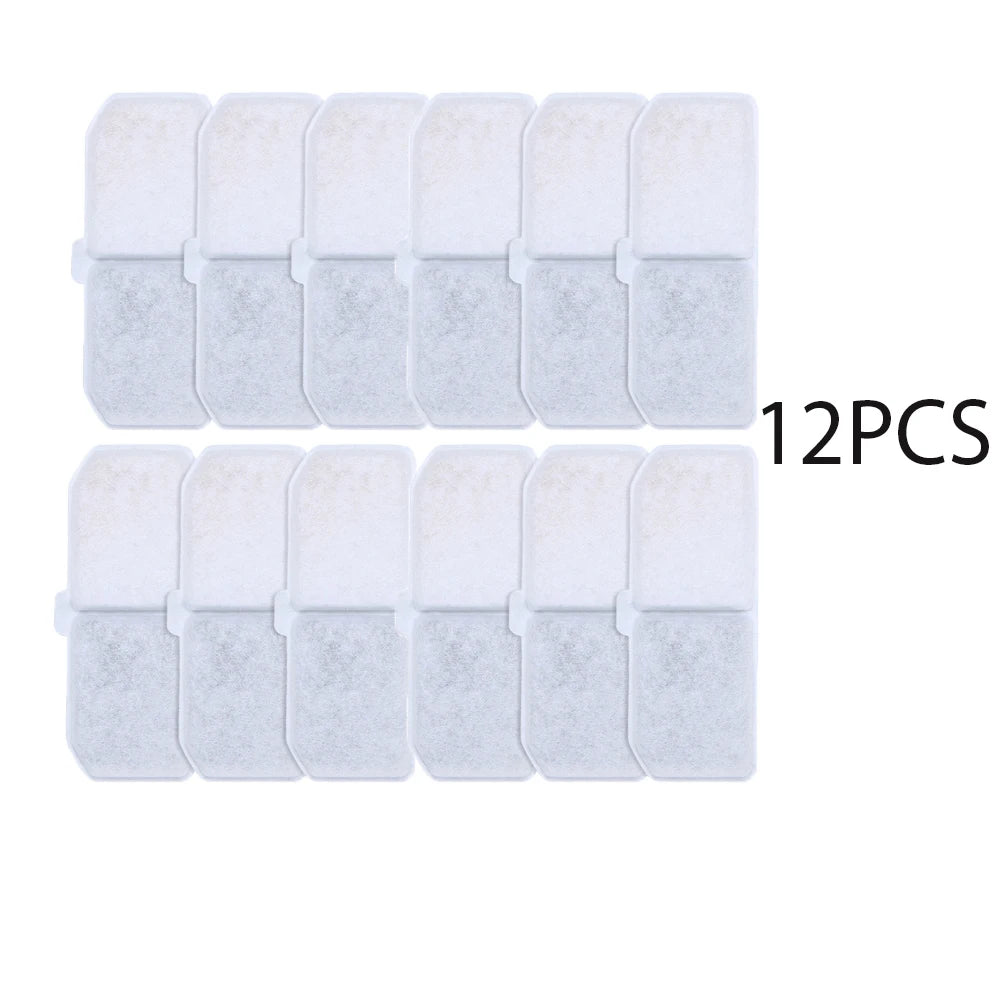 Replacement Filters Cat Water Fountain Filters Element for Stainless Steel Cat Water Fountain Activated Carbon Sponges Filters