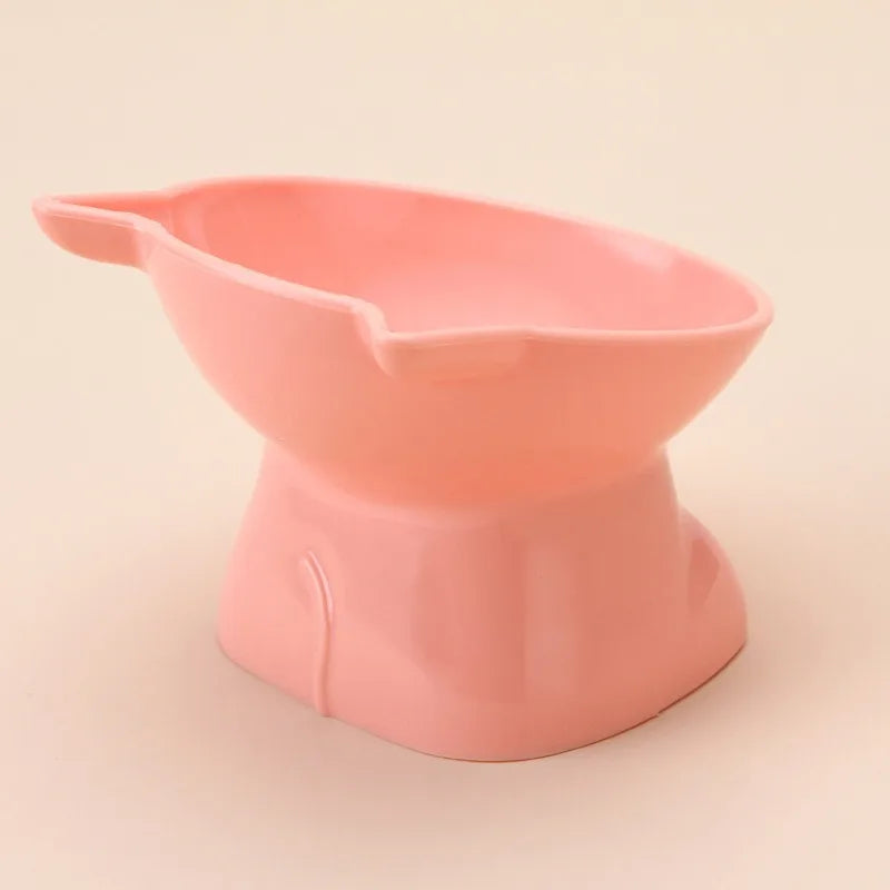 Cute cat bowl tilted high-legged cat bowl cat eating bowl cat food bowl black water bowl cat food bowl dog bowl