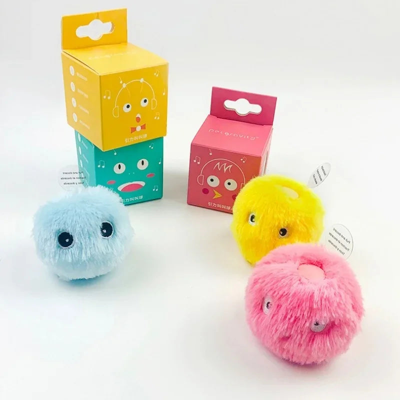 1/3Pcs Interactive Ball Smart Cat Dog Toys Plush Electric Catnip Training Toy Kitten Touch Sounding Pet Product Squeak Toy Ball