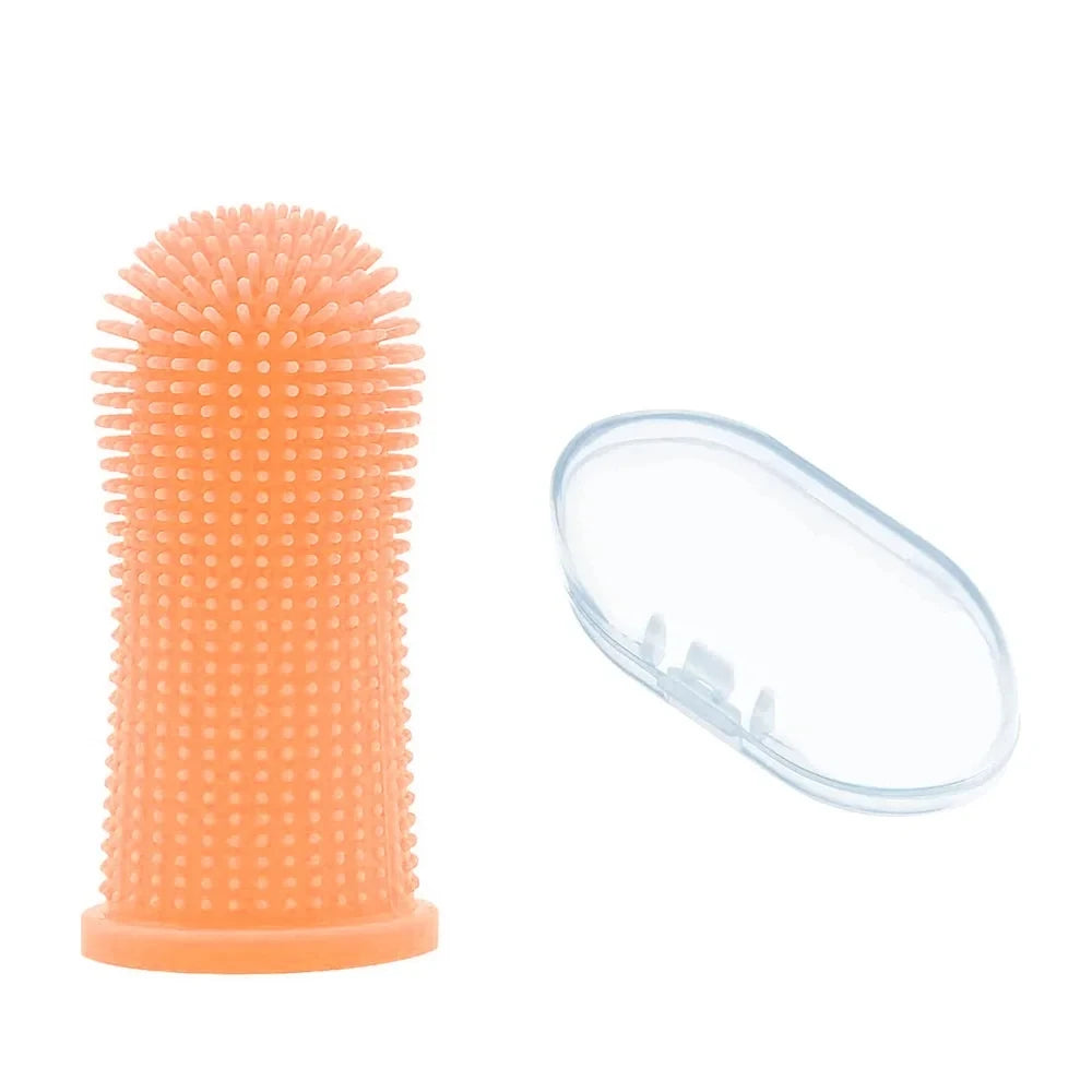 Dog Super Soft pet Finger Toothbrush Teeth Cleaning Breath Care Nontoxic Silicone Tooth Brush Cat dog toothbrush pet products