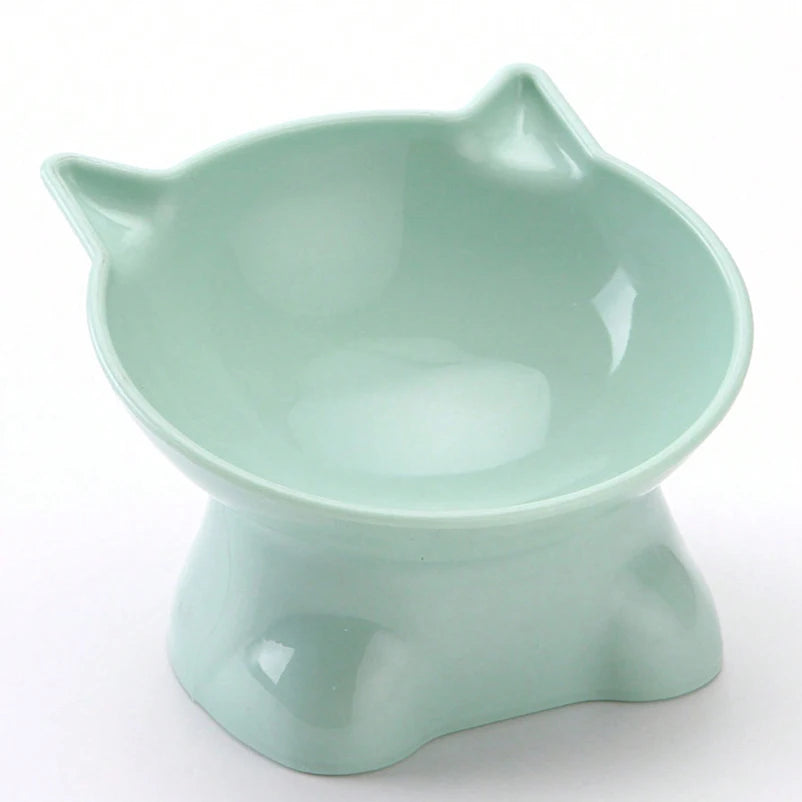 Cute cat bowl tilted high-legged cat bowl cat eating bowl cat food bowl black water bowl cat food bowl dog bowl