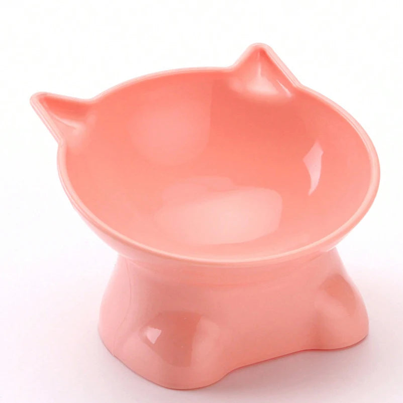 Cute cat bowl tilted high-legged cat bowl cat eating bowl cat food bowl black water bowl cat food bowl dog bowl