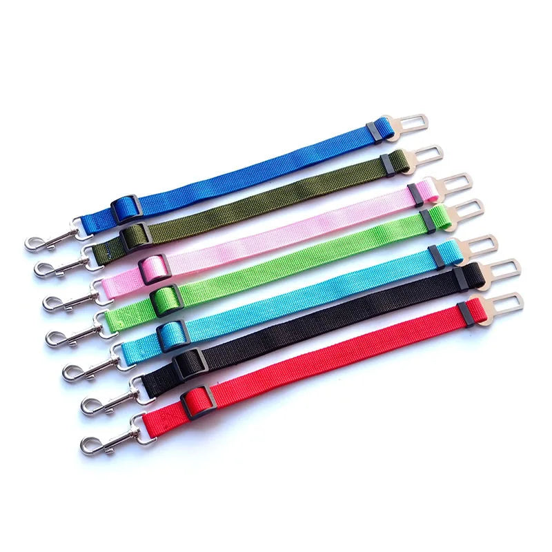 New Dog Car Seat Belt Safety Protector Travel Pets Accessories Dog Leash Collar Breakaway Solid Car Harness Pet Car Seat Belts