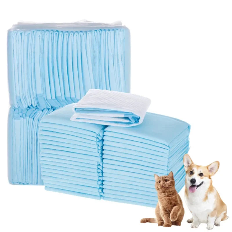 100/50/40/20PCS Pet Diaper Pads Absorbent Odor-Control Quick Dry Puppy Dog Training Pee Mats Pet Supplies Dog Toilet Disposable