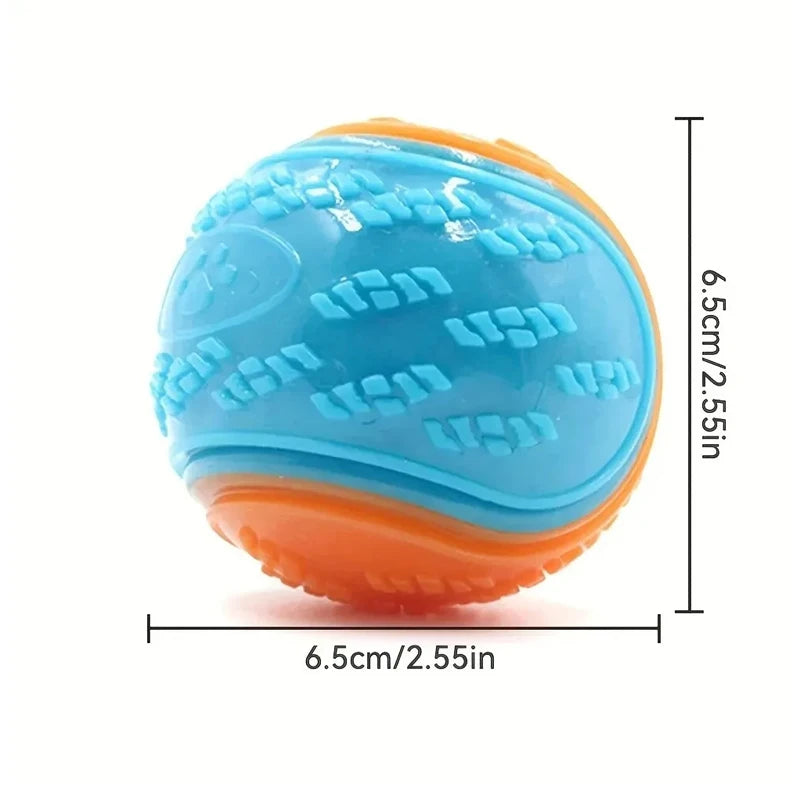 Dog Chew Ball Toy Drinding Teeth Bite-resistant Silicone Ball Puppy Toy Squeaky Teeth Cleaning Training Dog Toy Supplies