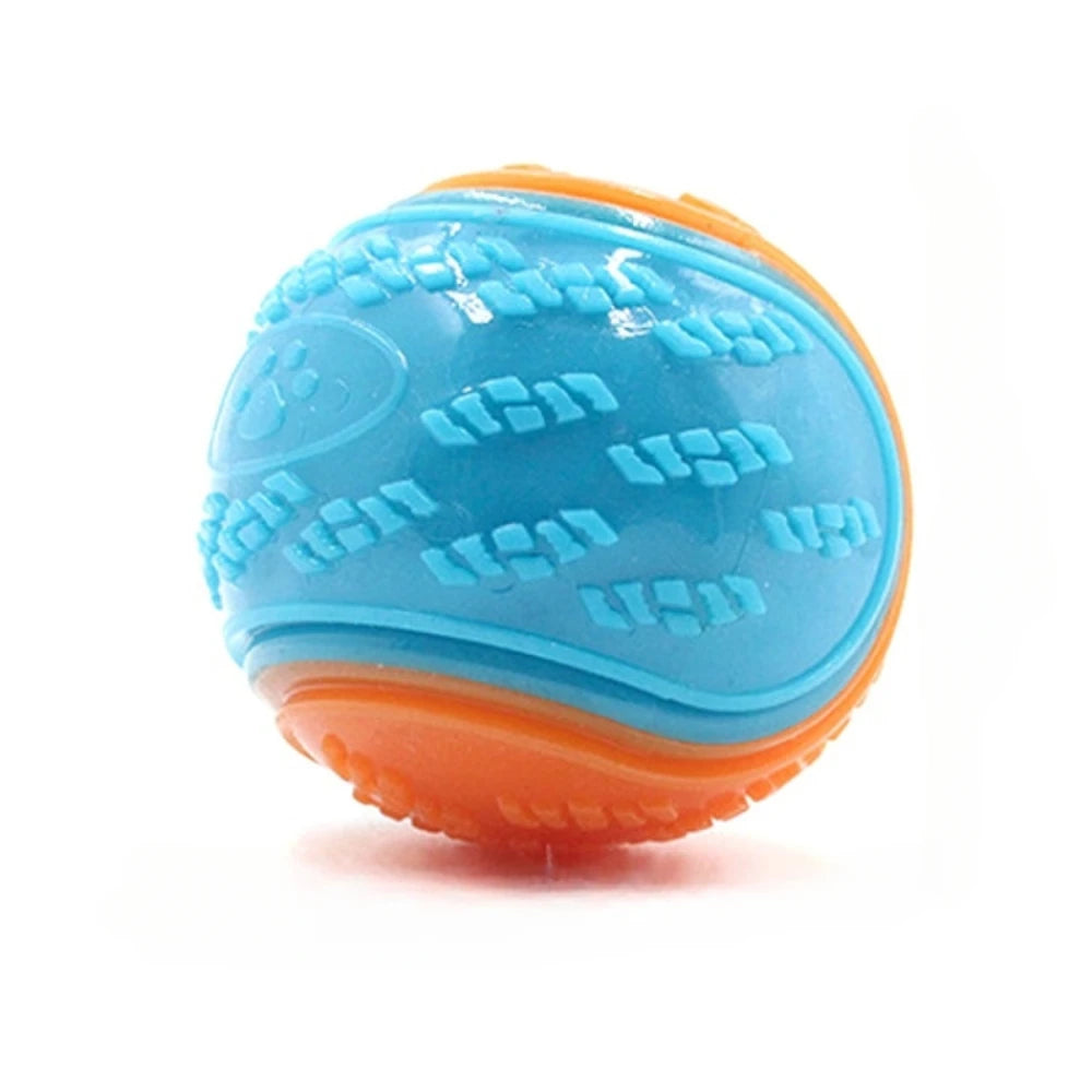 Dog Chew Ball Toy Drinding Teeth Bite-resistant Silicone Ball Puppy Toy Squeaky Teeth Cleaning Training Dog Toy Supplies