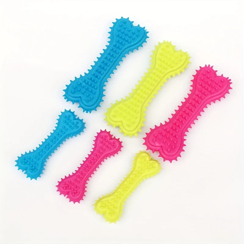 3pcs Rubber bone dog toy, alien dog chew toy, durable rubber toothbrush stick, easy to carry