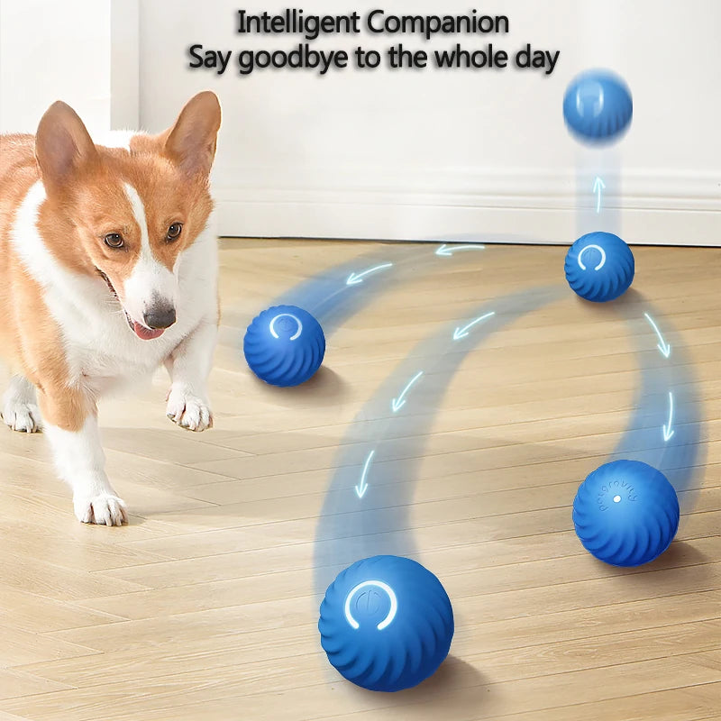 1pcs Dog Toys Intelligent Gravity Jump Ball Rechargeable Bite-Resistant Rolling Ball Cat And Dog Chase Interactive Pet Toys