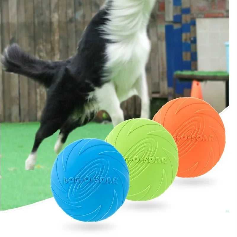 Silicone Flying Saucer Funny Dog Cat Toy Dog Game Flying Discs Resistant Chew Puppy Training Interactive Pet Supplies