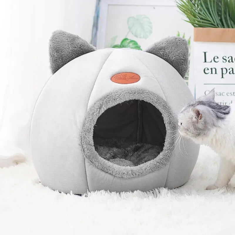 New Deep Sleep Comfort In Winter Cat Bed Iittle Mat Basket Small Dog House Products Pets Tent Cozy Cave Nest Indoor Cama Gato