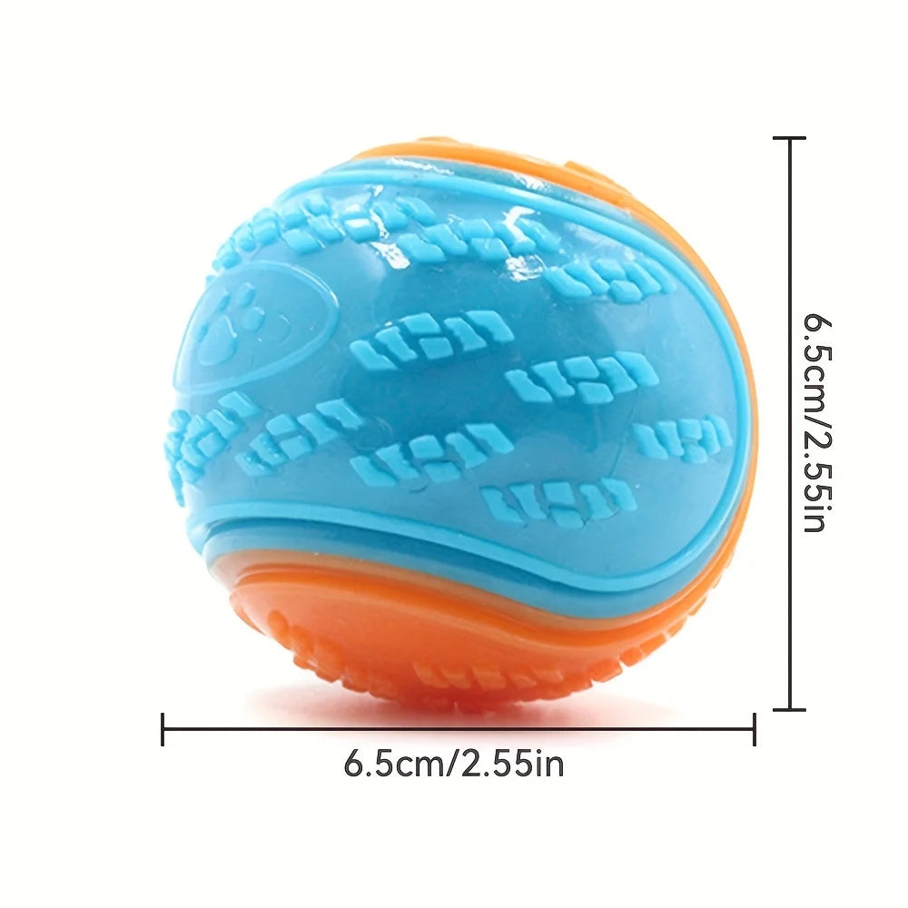 Dog Chew Ball Toy Drinding Teeth Bite-resistant Silicone Ball Puppy Toy Squeaky Teeth Cleaning Training Dog Toy Supplies