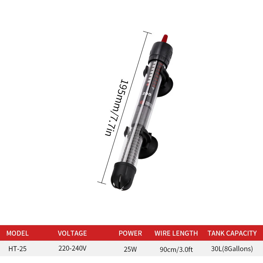 Adjustable Submersible Heating Rod Adjustable Thermostat Aquarium Heating Rod Temperature Precise Control -Efficiency