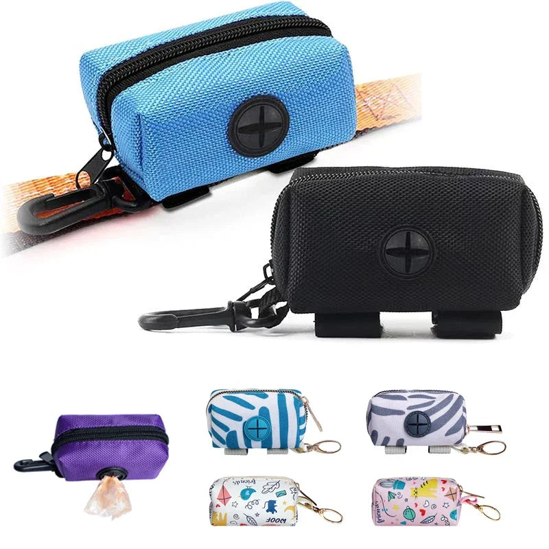 Universal Portable Waste Bag Dispenser with Leash Clip