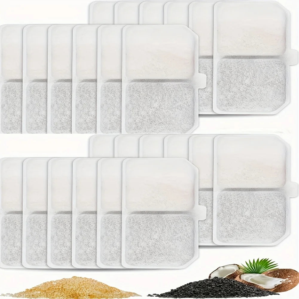 Replacement Filters Cat Water Fountain Filters Element for Stainless Steel Cat Water Fountain Activated Carbon Sponges Filters