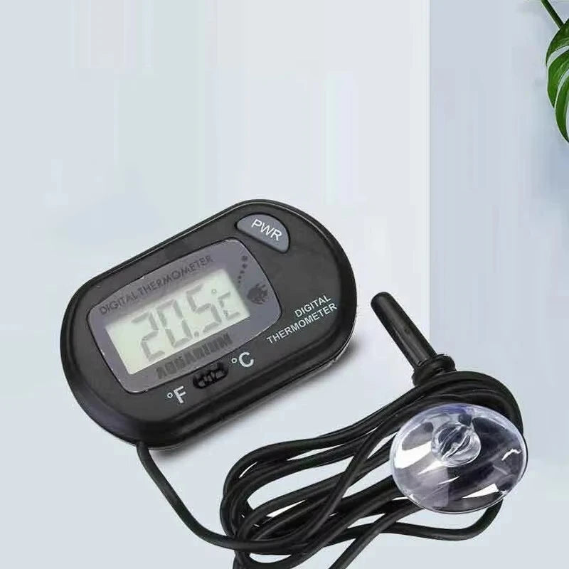 2/4pcs Fish Tank Thermometer with Suction Cup Temperature Sensor LCD Digital Aquarium Water Temp Detector Aquatic Tool
