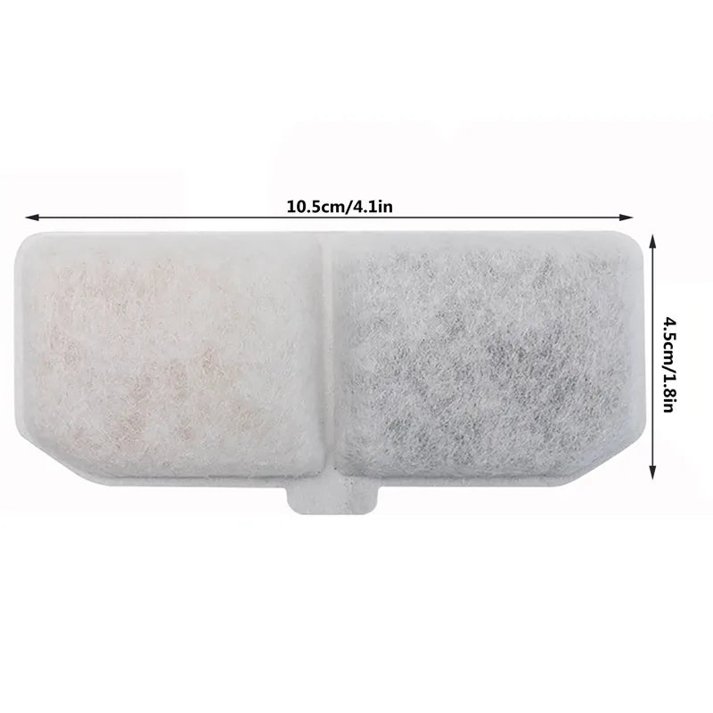 Replacement Filters Cat Water Fountain Filters Element for Stainless Steel Cat Water Fountain Activated Carbon Sponges Filters