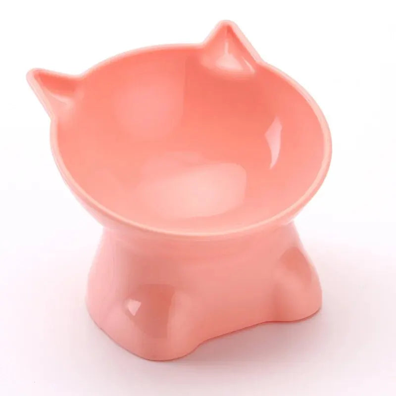 Cute cat bowl tilted high-legged cat bowl cat eating bowl cat food bowl black water bowl cat food bowl dog bowl