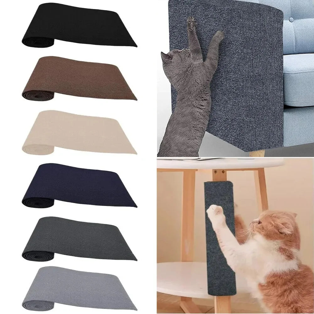 Trimmable Cat Scratching Mat Self-Adhesive Carpet Mat Pad Anti Cat Scratcher Furniture Couch Corner Indoor Sofa Wall Protector