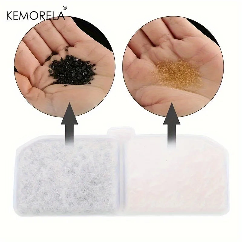 Replacement Filters Cat Water Fountain Filters Element for Stainless Steel Cat Water Fountain Activated Carbon Sponges Filters
