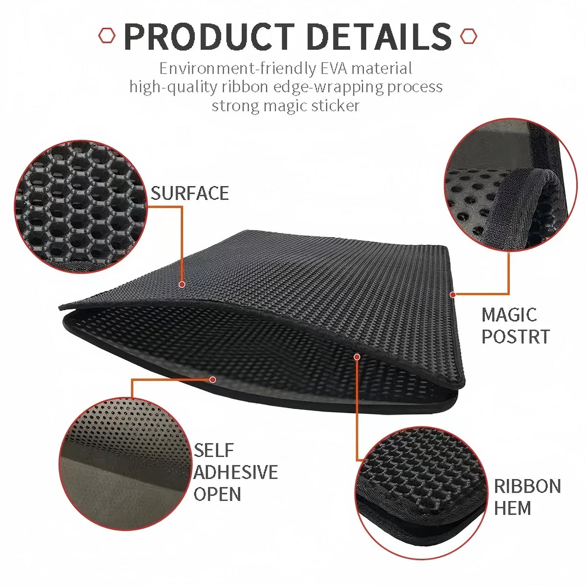 Cat Litter Mat With Gift Double Layer Waterproof Pet Litter Box Mat Non-slip Sand Cat Pad Washable Bed Mat Clean Pad Products