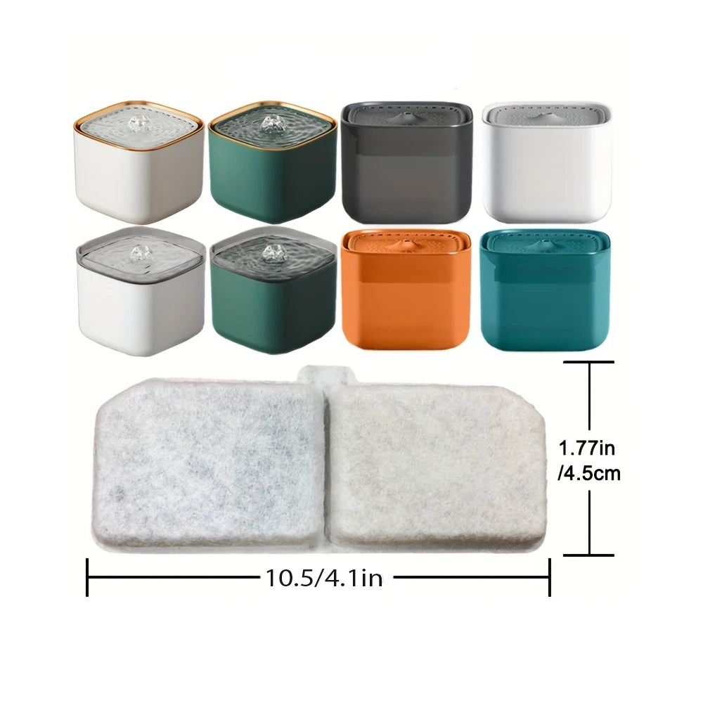 Replacement Filters Cat Water Fountain Filters Element for Stainless Steel Cat Water Fountain Activated Carbon Sponges Filters